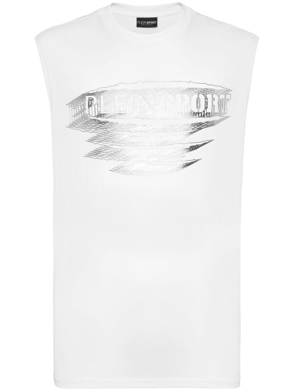 Plein Sport logo-print cotton tank top - White von Plein Sport
