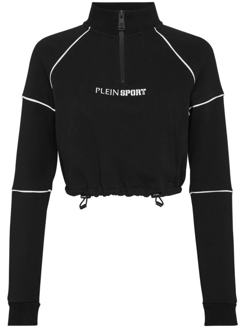 Plein Sport logo-print cropped sweatshirt - Black von Plein Sport