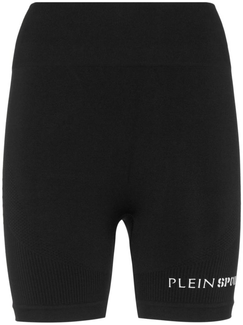 Plein Sport logo-print cycling shorts - Black von Plein Sport