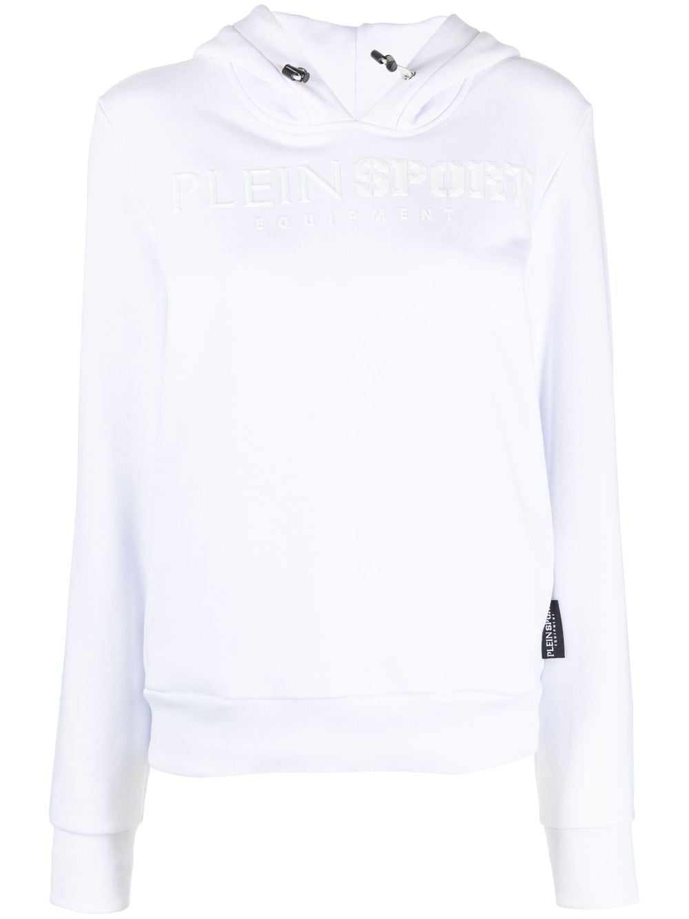 Plein Sport logo-print drawstring hoodie - White von Plein Sport