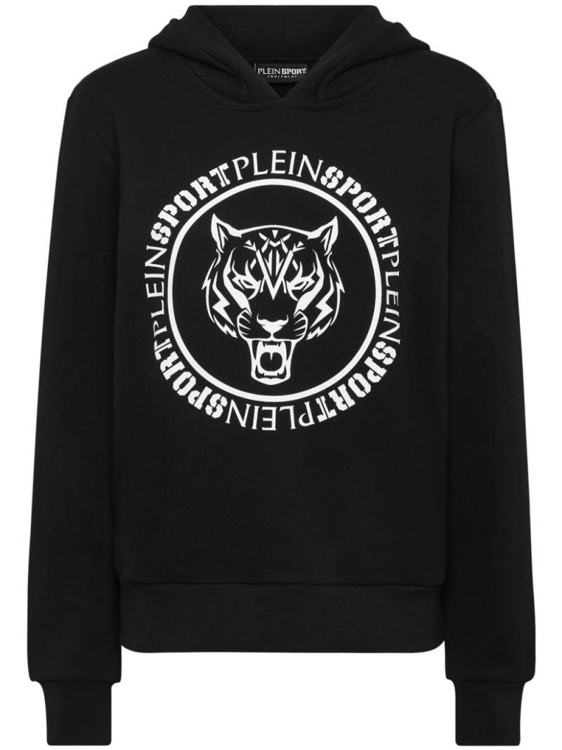 Plein Sport logo-print hoodie - Black von Plein Sport