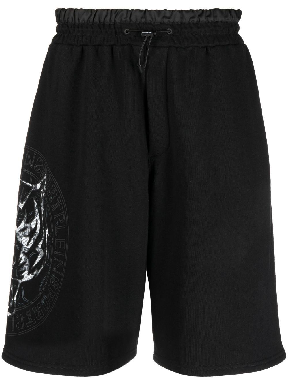 Plein Sport logo-print knee-length track shorts - Black von Plein Sport