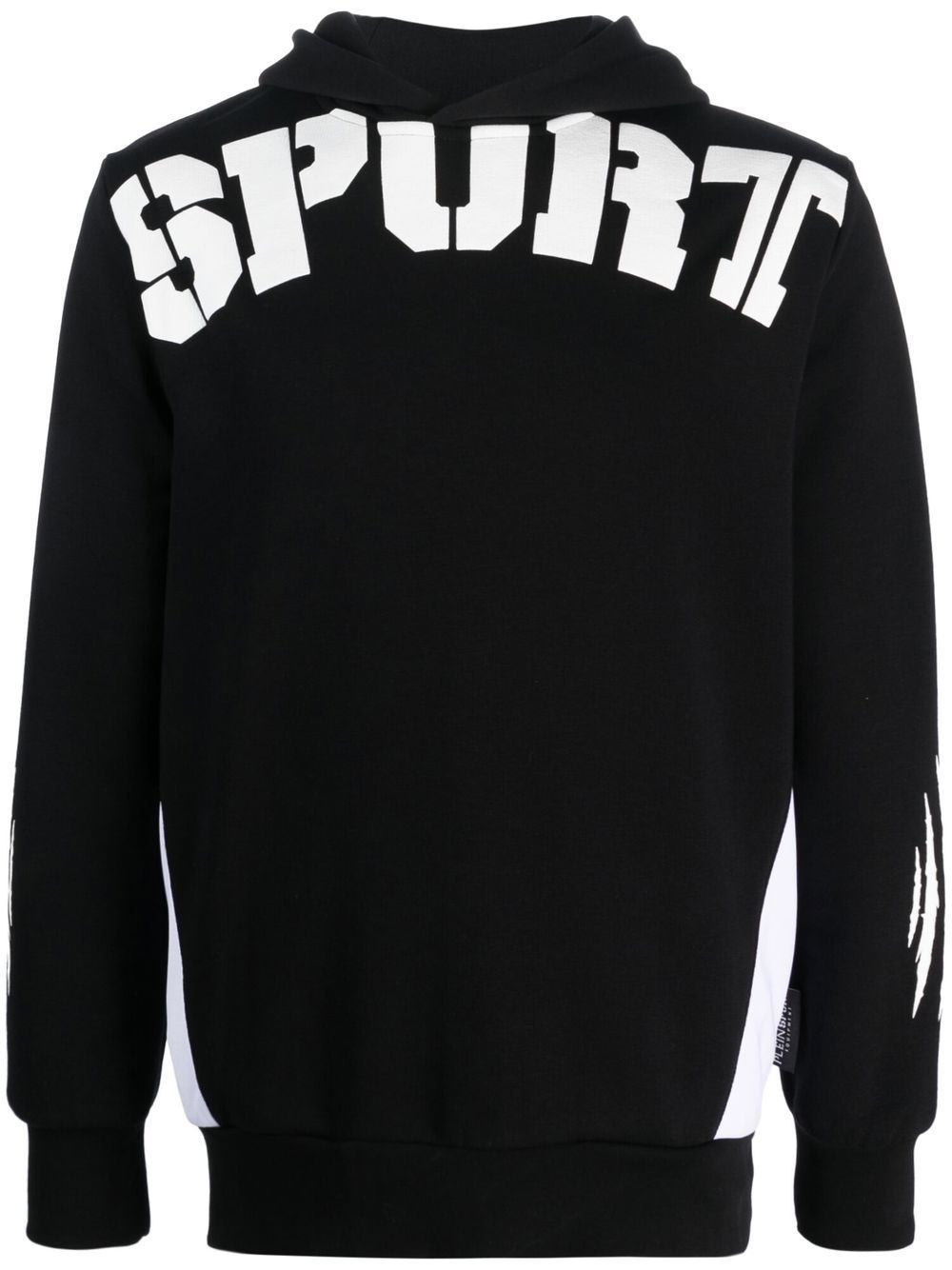 Plein Sport logo-print long-sleeved hoodie - Black von Plein Sport