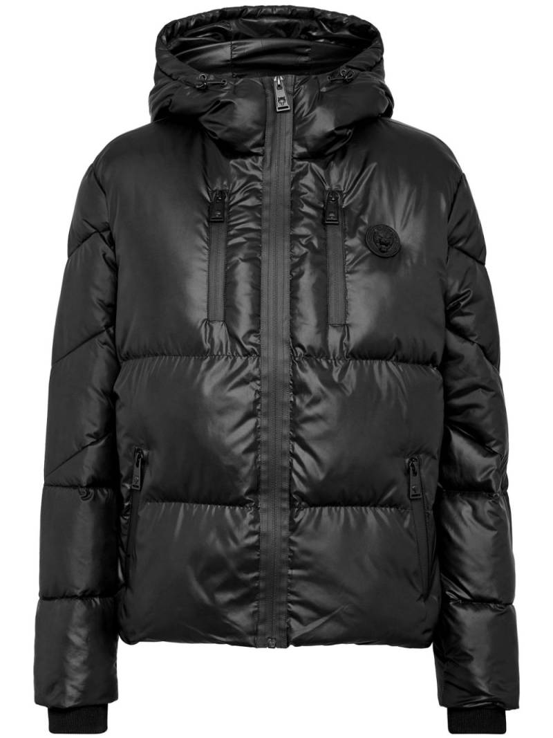 Plein Sport logo-print puffer jacket - Black von Plein Sport