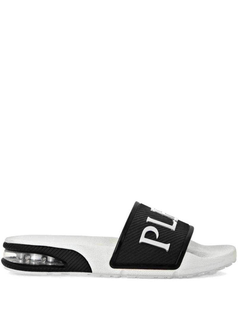 Plein Sport logo-print slides - Black von Plein Sport