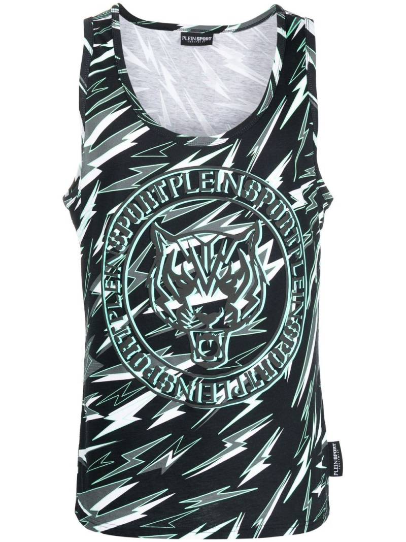 Plein Sport logo-print tank top - Black von Plein Sport