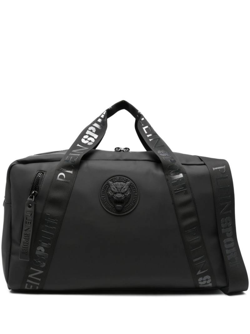 Plein Sport logo-straps tonal duffle bag - Black von Plein Sport