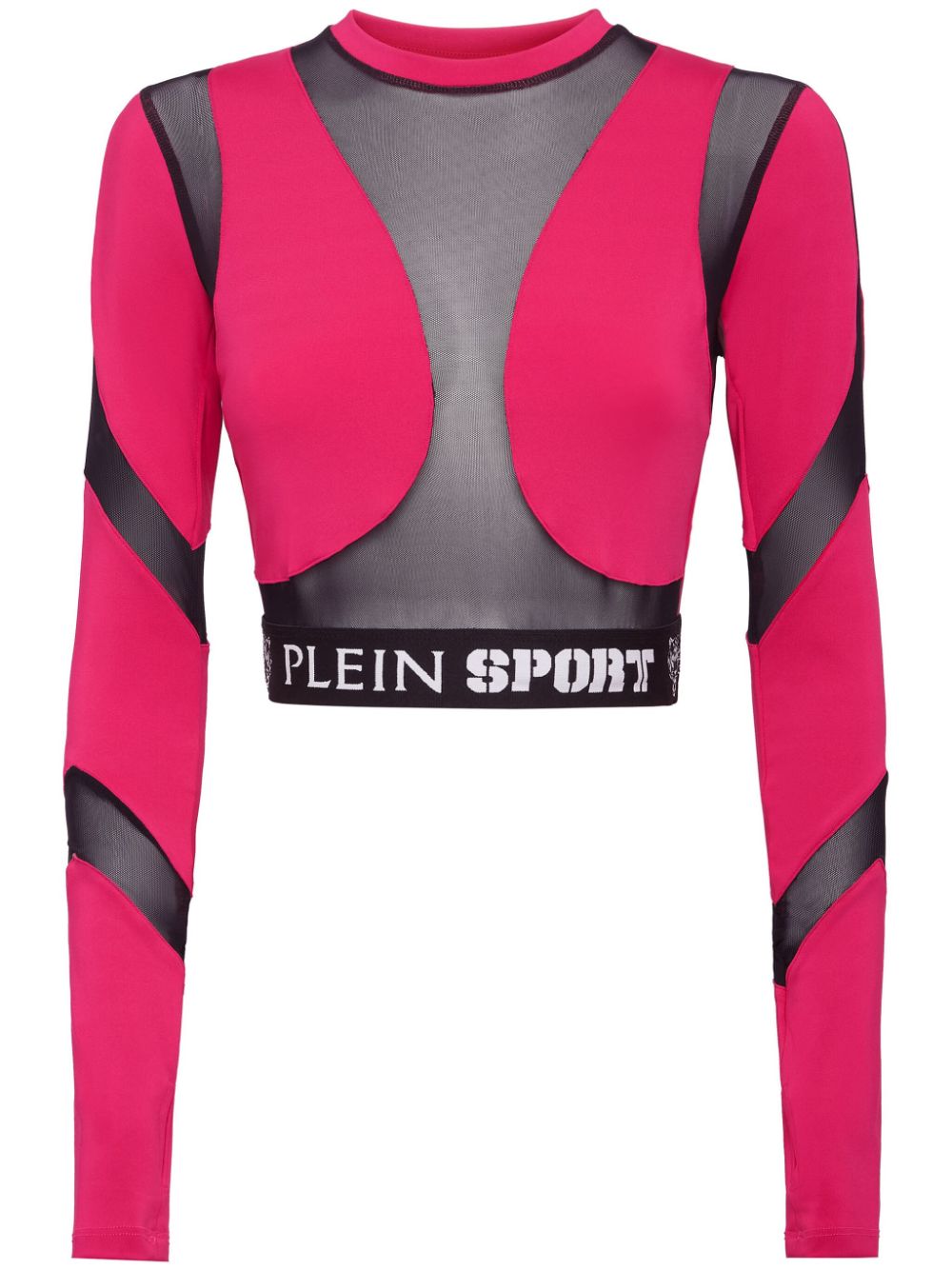 Plein Sport logo-underband crop top - Pink von Plein Sport