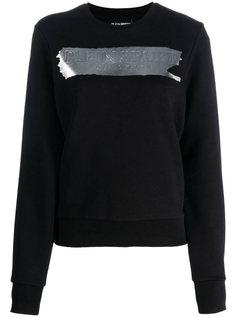 Plein Sport metallic-logo cotton sweatshirt - Black von Plein Sport