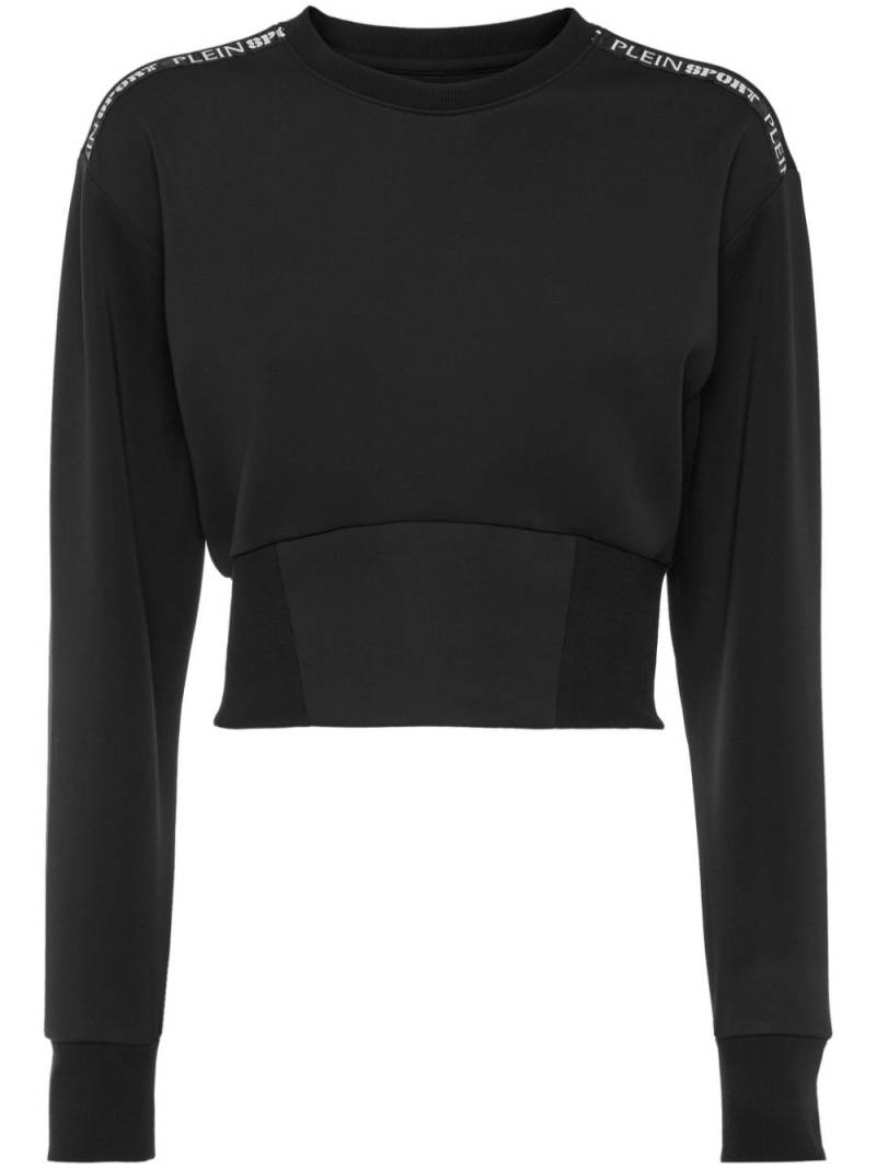 Plein Sport panelled cropped sweatshirt - Black von Plein Sport