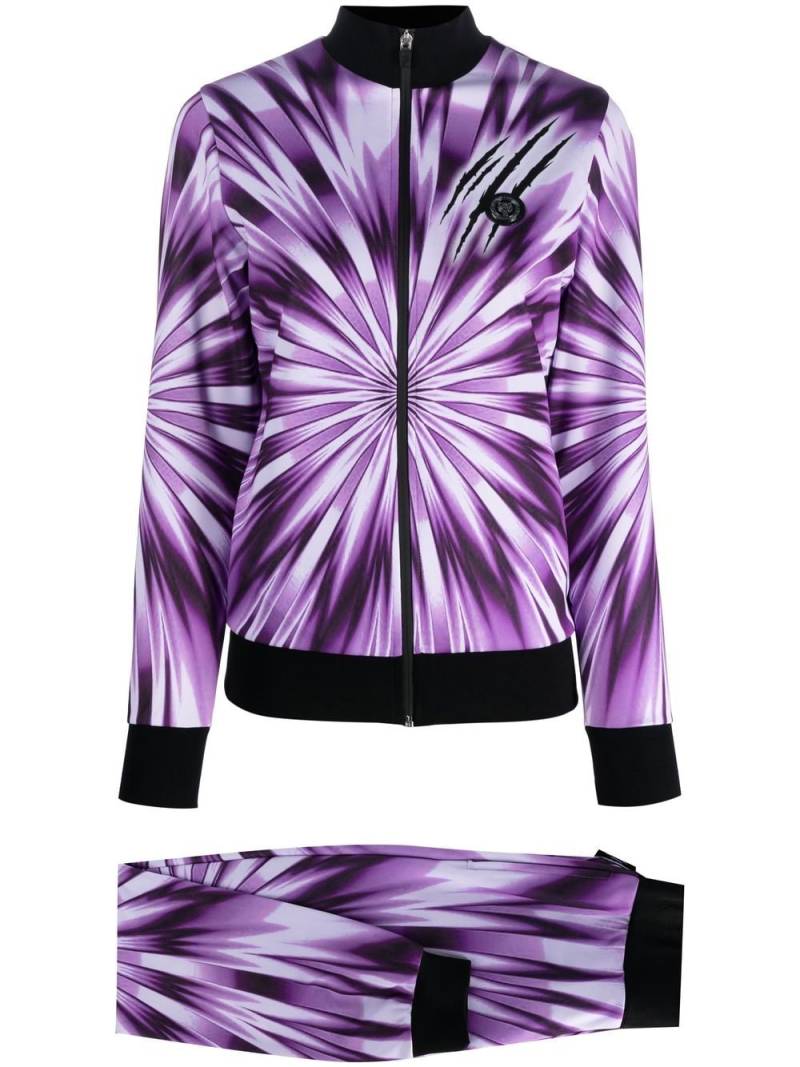 Plein Sport print tie-dye two-piece tracksuit - Purple von Plein Sport