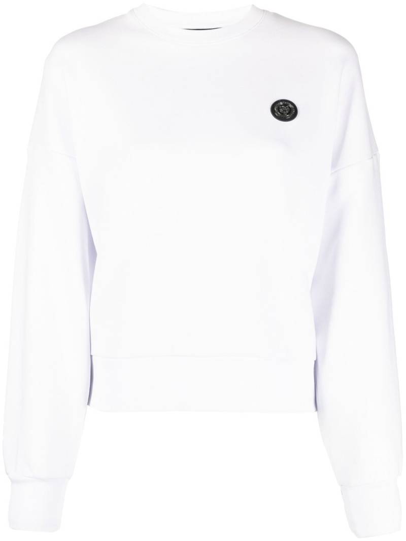 Plein Sport rear logo-print detail sweatshirt - White von Plein Sport