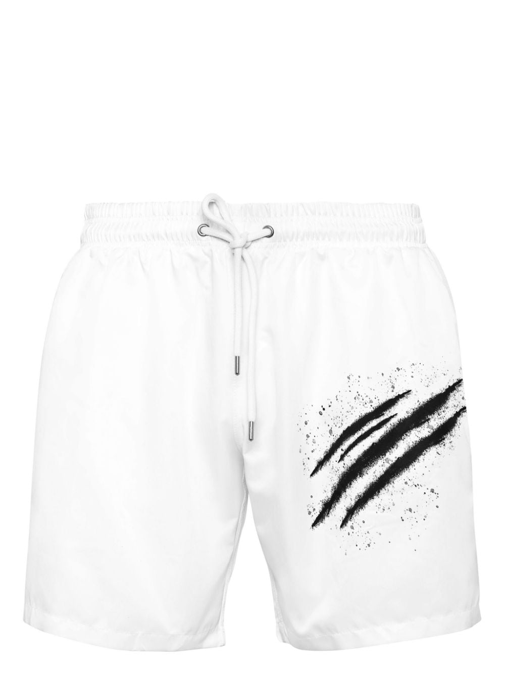 Plein Sport signature slash swim shorts - White von Plein Sport