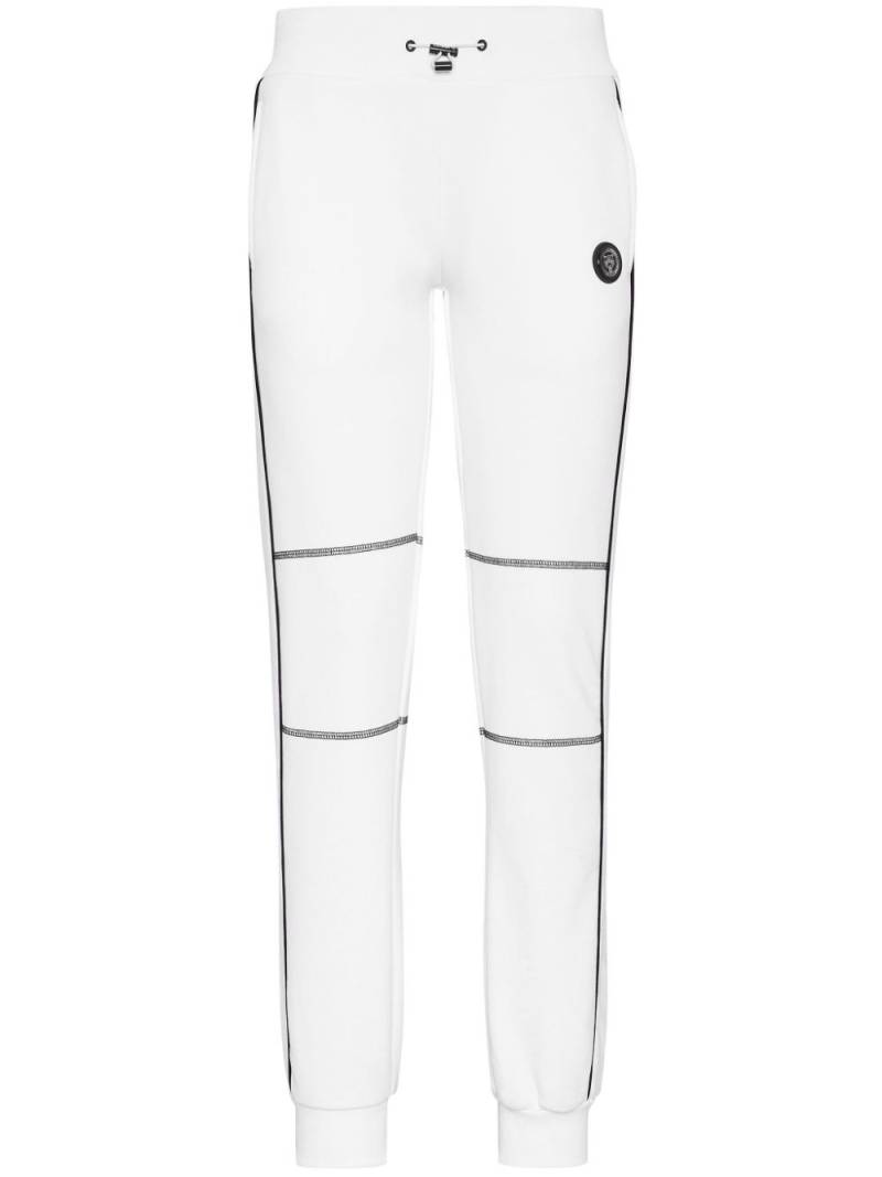 Plein Sport tapered jersey track pants - White von Plein Sport