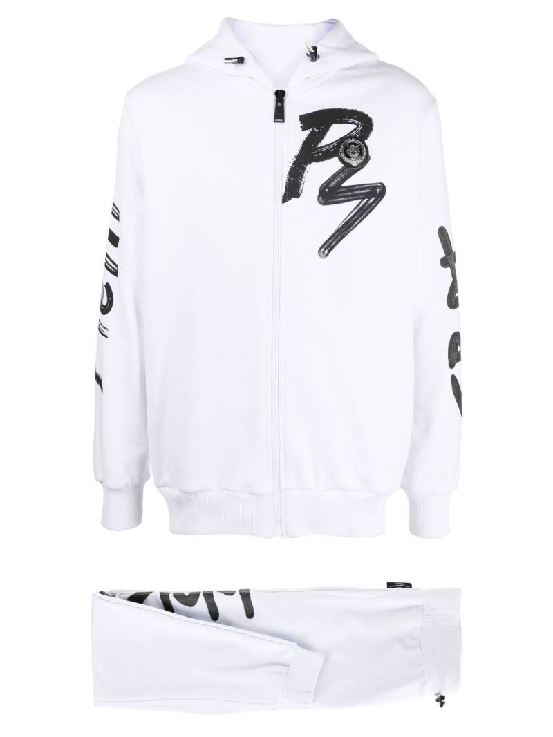 Plein Sport tiger motif tracksuit - White von Plein Sport