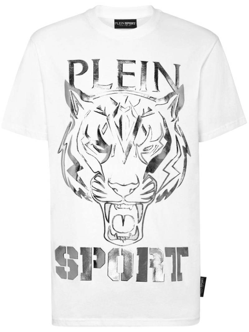 Plein Sport tiger-print round-neck T-shirt - White von Plein Sport