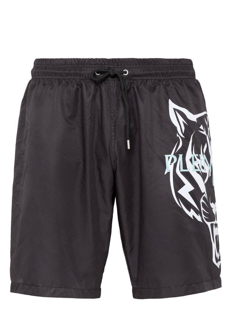 Plein Sport tiger-print swim shorts - Black von Plein Sport