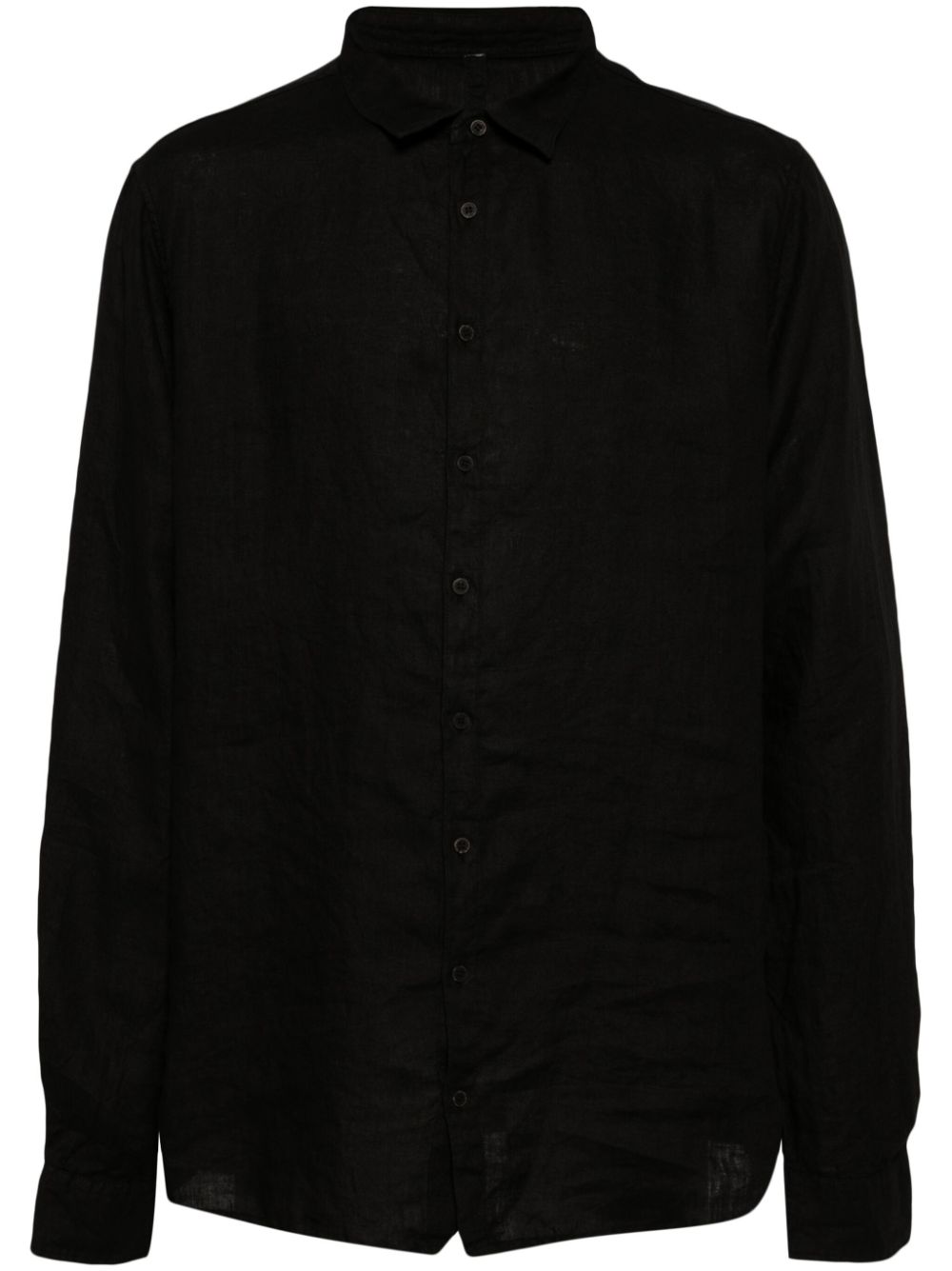 Poème Bohémien classic-collar linen shirt - Black von Poème Bohémien