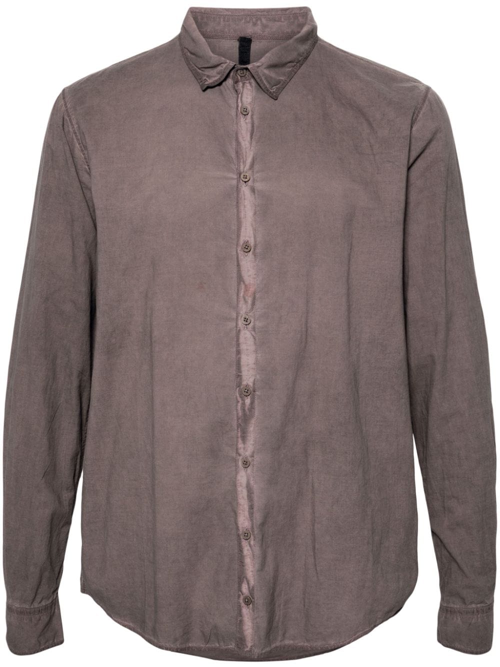 Poème Bohémien classic-collar linen shirt jacket - Grey von Poème Bohémien