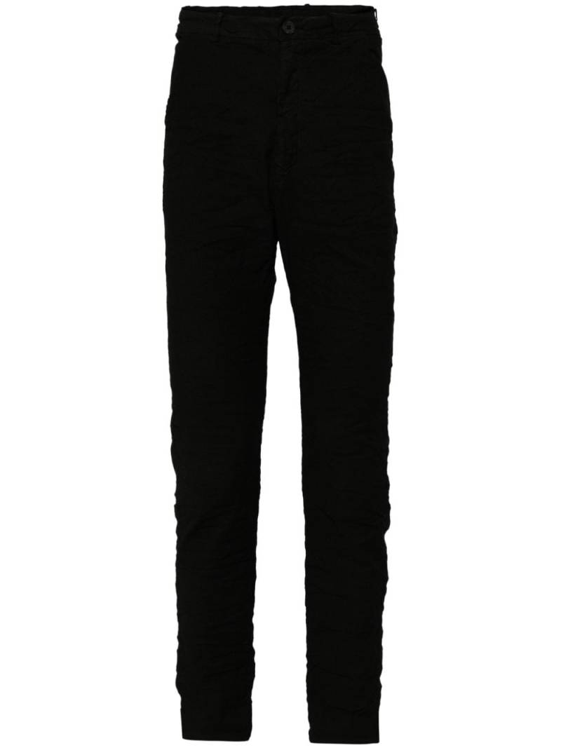 Poème Bohémien crinkled slim-cut trousers - Black von Poème Bohémien