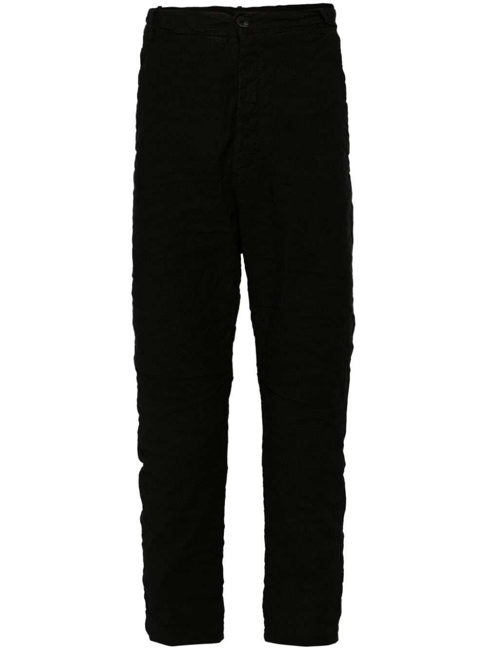 Poème Bohémien crinkled slim-cut trousers - Black von Poème Bohémien