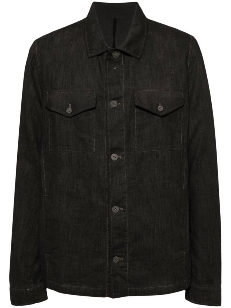 Poème Bohémien linen shirt jacket - Grey von Poème Bohémien