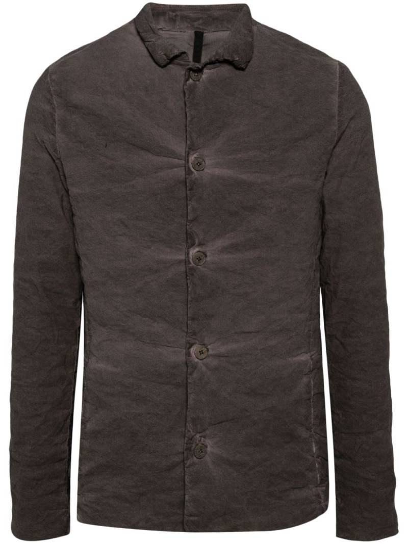 Poème Bohémien single-breasted crinkled shirt jacket - Brown von Poème Bohémien