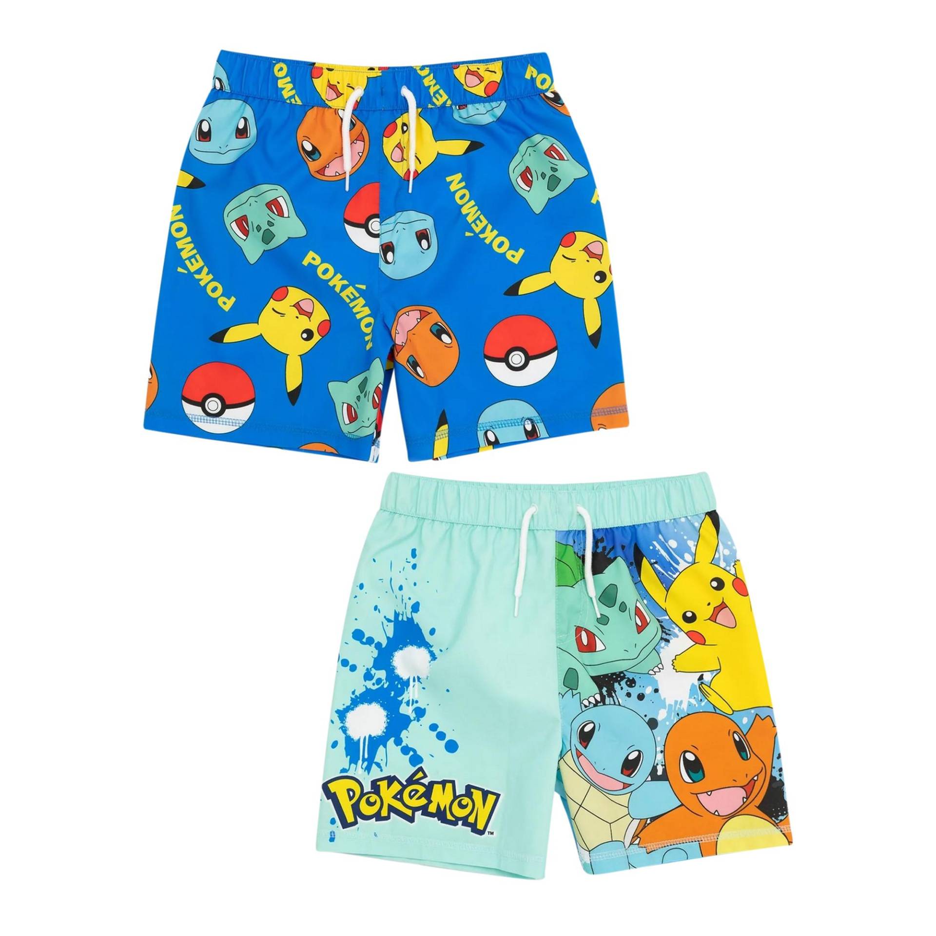 Badeshorts (2erpack) Jungen Hellblau 146/152 von Pokémon