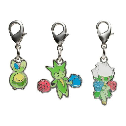 Pokémon - Pokemon Center Budew, Roselia, Roserade Schlüsselanhänger 3 Stück, für Herren, Multicolor von Pokémon