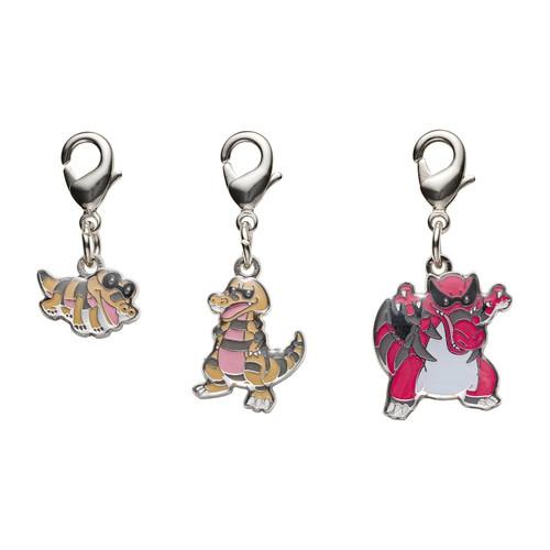 Pokémon - Pokemon Center Sandile, Krokorok, Krookodile Schlüsselanhänger 3 Stück, für Herren, Multicolor von Pokémon