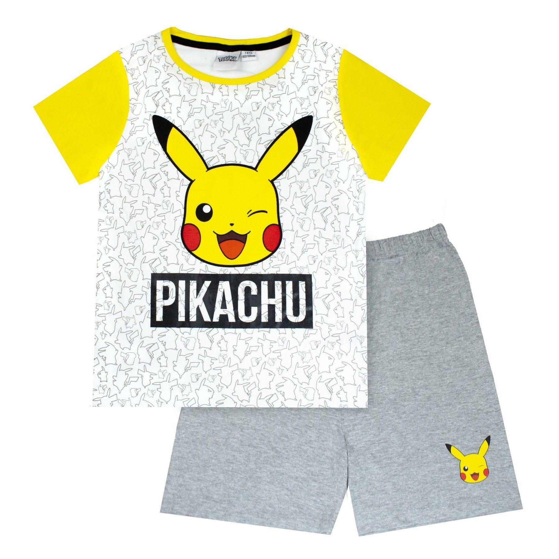 Pokémon - Schlafanzug mit Shorts, 140, Grau von Pokémon