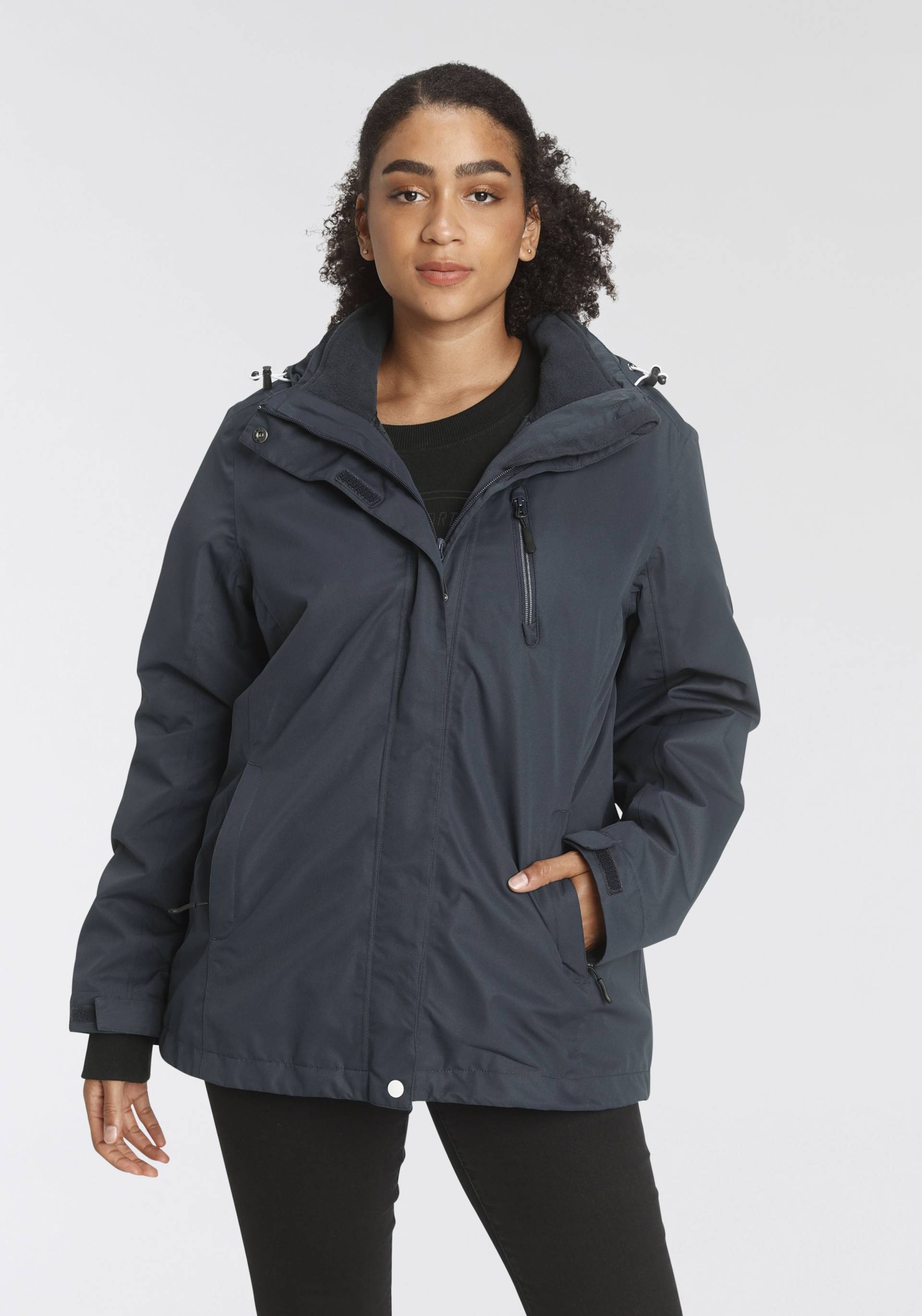 Polarino 3-in-1-Funktionsjacke, (2 St.), mit Kapuze, Aussenjacke: 3.000mm Wassersäule, wind- & wasserdicht, atmungsaktiv von Polarino