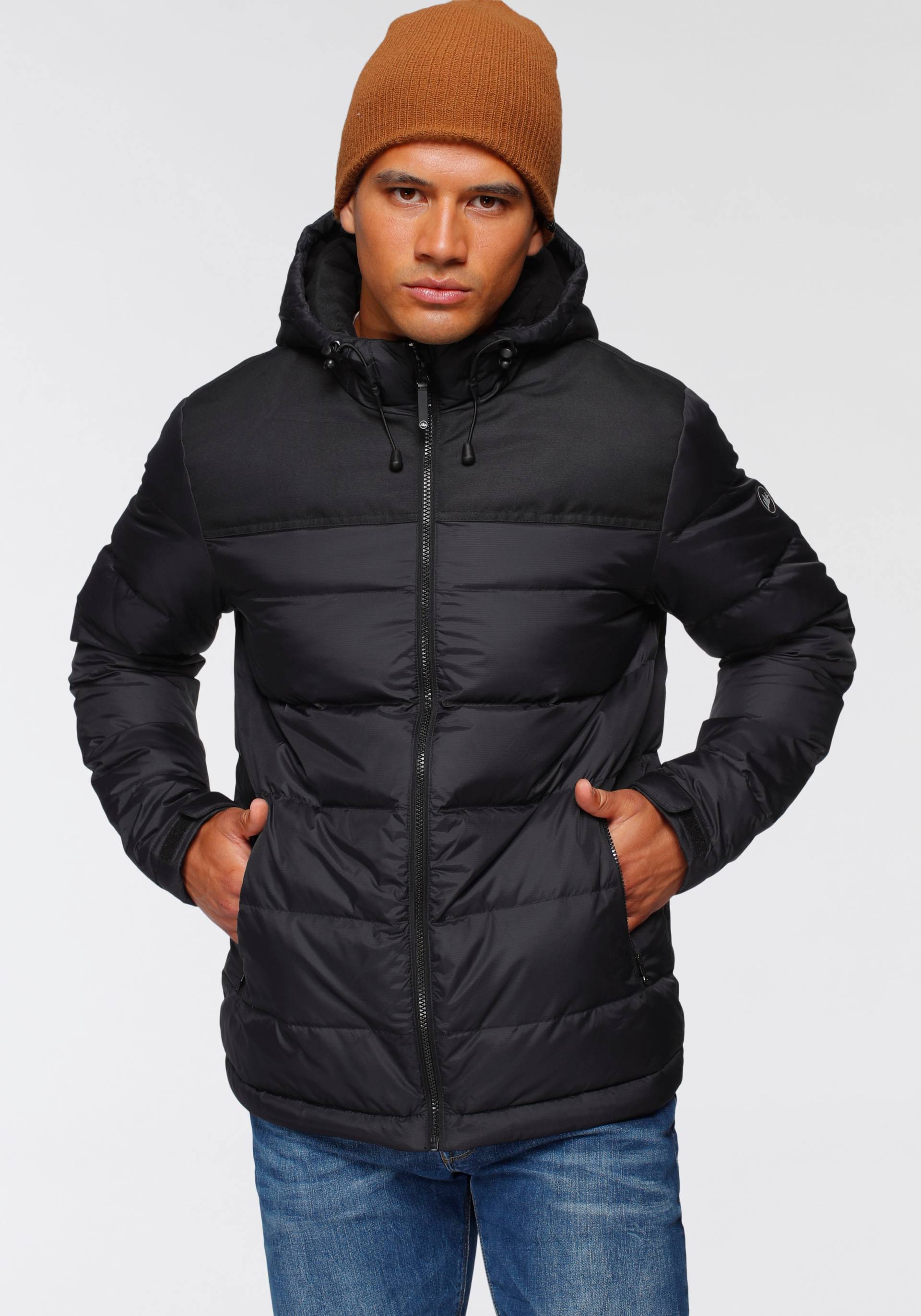 Polarino Daunenjacke, mit Kapuze, für den Winter, aus leichtem Webmaterial Polarino Daunenjacke, mit Kapuze, für den Winter, aus leichtem Webmaterial von Polarino