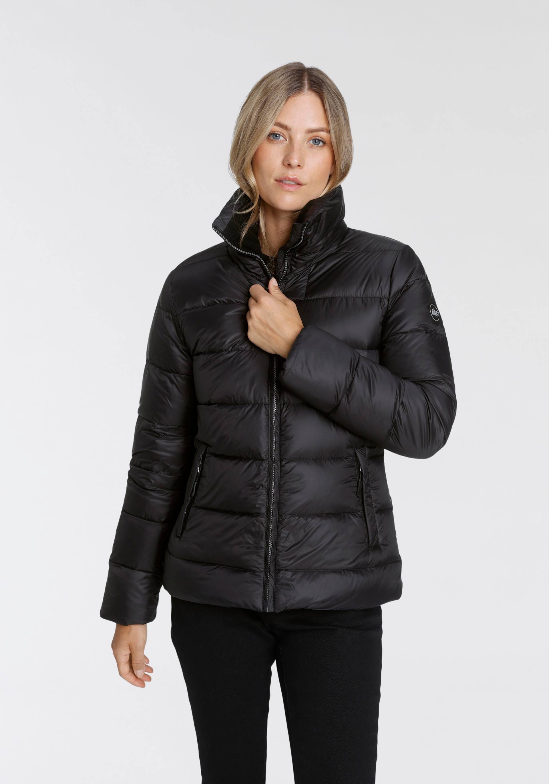 Polarino Daunenjacke, ohne Kapuze, für den Winter, aus leichtem Webmaterial, mit hohem Stehkragen Polarino Daunenjacke, ohne Kapuze, für den Winter, aus leichtem Webmaterial, mit hohem Stehkragen von Polarino