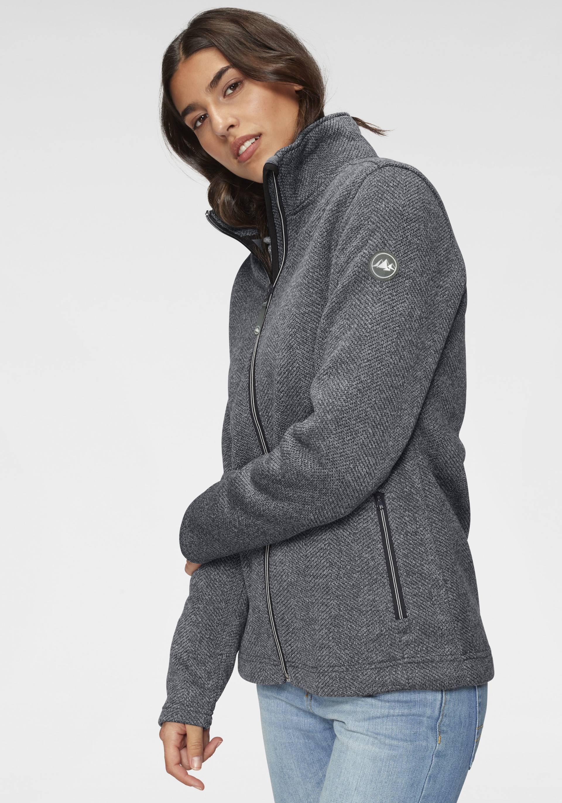 Polarino Strickfleecejacke, ohne Kapuze, für den Herbst, aus wärmendem Material, sportlicher Stil Polarino Strickfleecejacke, ohne Kapuze, für den Herbst, aus wärmendem Material, sportlicher Stil von Polarino