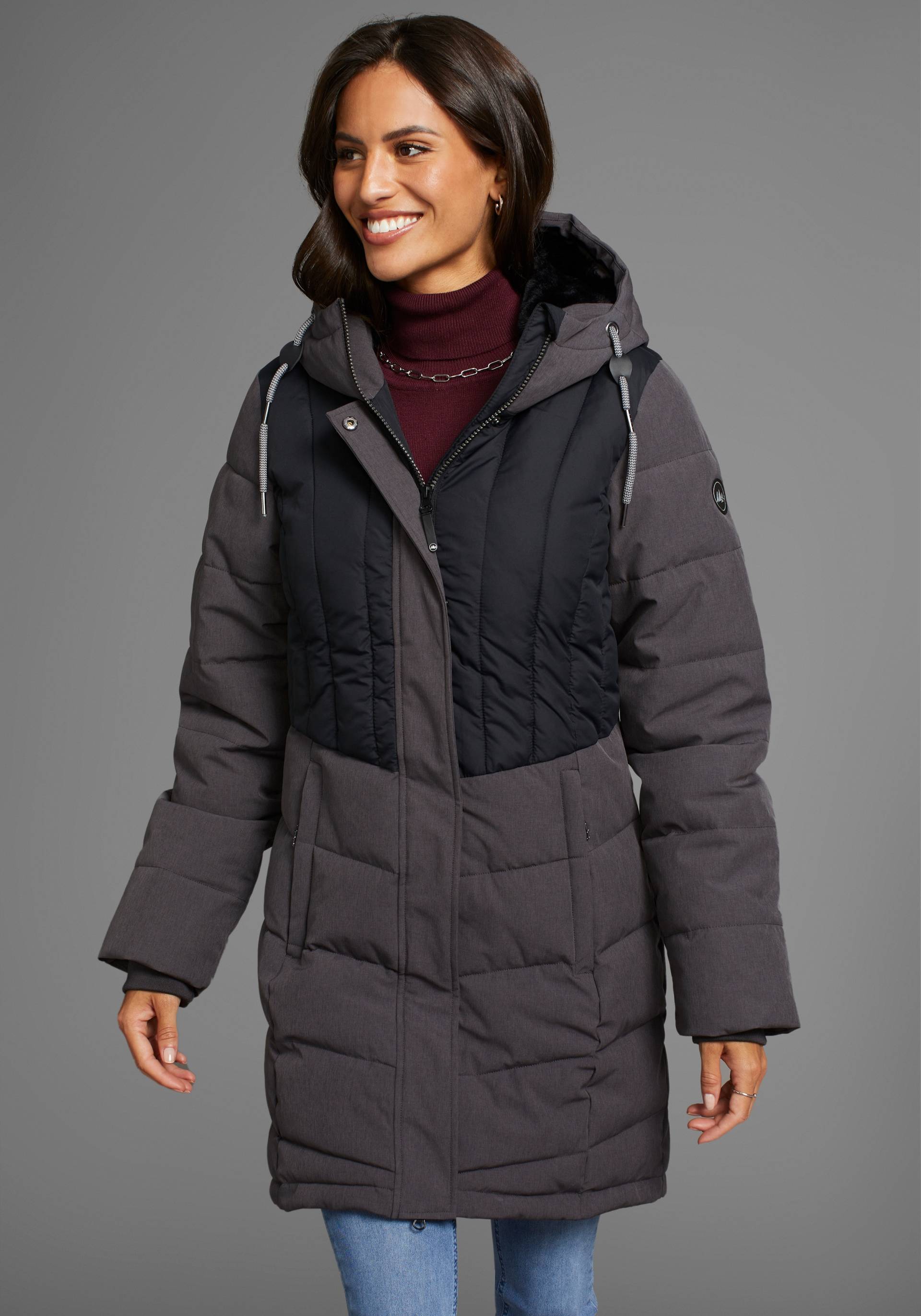 Polarino Winterjacke, mit Kapuze, gesteppter Winterparka mit gefütterter Kapuze Polarino Winterjacke, mit Kapuze, gesteppter Winterparka mit gefütterter Kapuze von Polarino