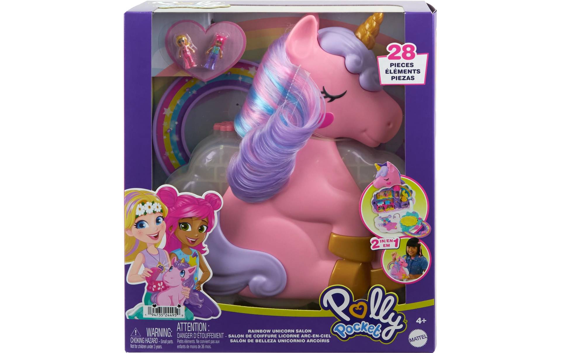 Polly Pocket Spielwelt »Polly Pocket Einhorn Haarspiel Schatulle« von Polly Pocket