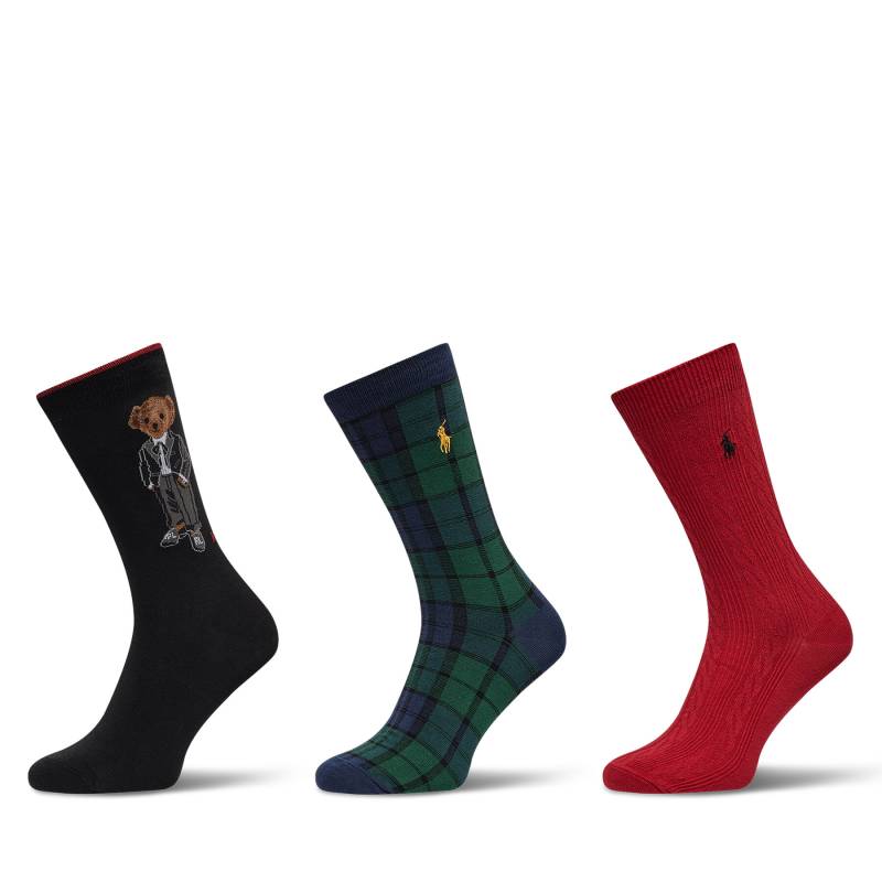 3er-Set hohe Damensocken Polo Ralph Lauren 455956273001 Bunt von Polo Ralph Lauren