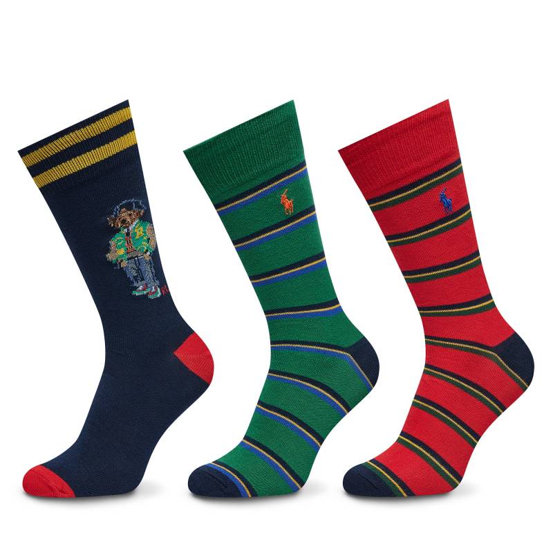 3er-Set hohe Herrensocken Polo Ralph Lauren 449958860001 Bunt von Polo Ralph Lauren