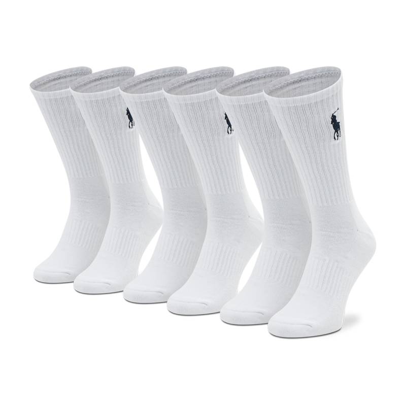 3er-Set hohe Unisex-Socken Polo Ralph Lauren 449858064001 Weiß von Polo Ralph Lauren