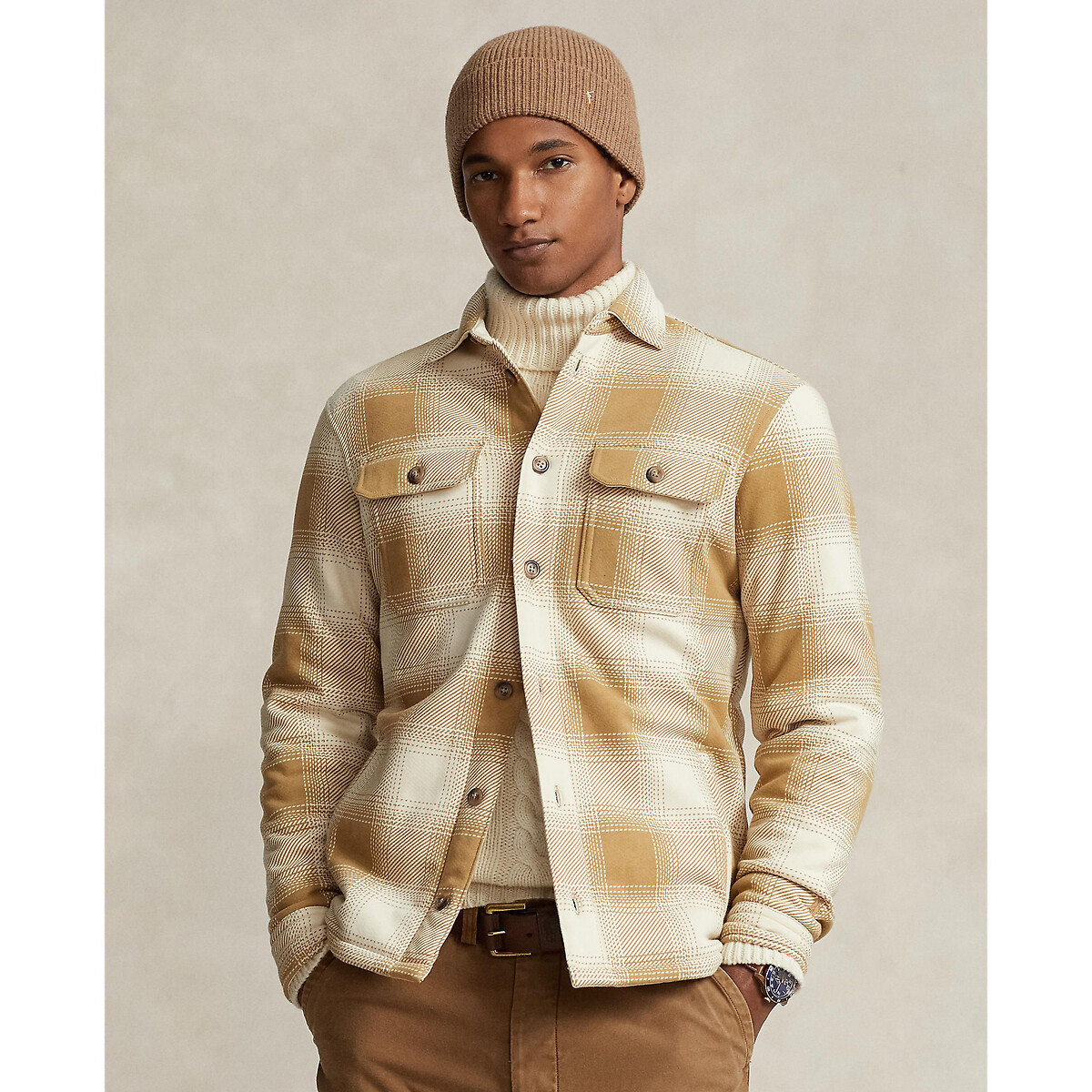 Karierte Fleece-Jacke von Polo Ralph Lauren