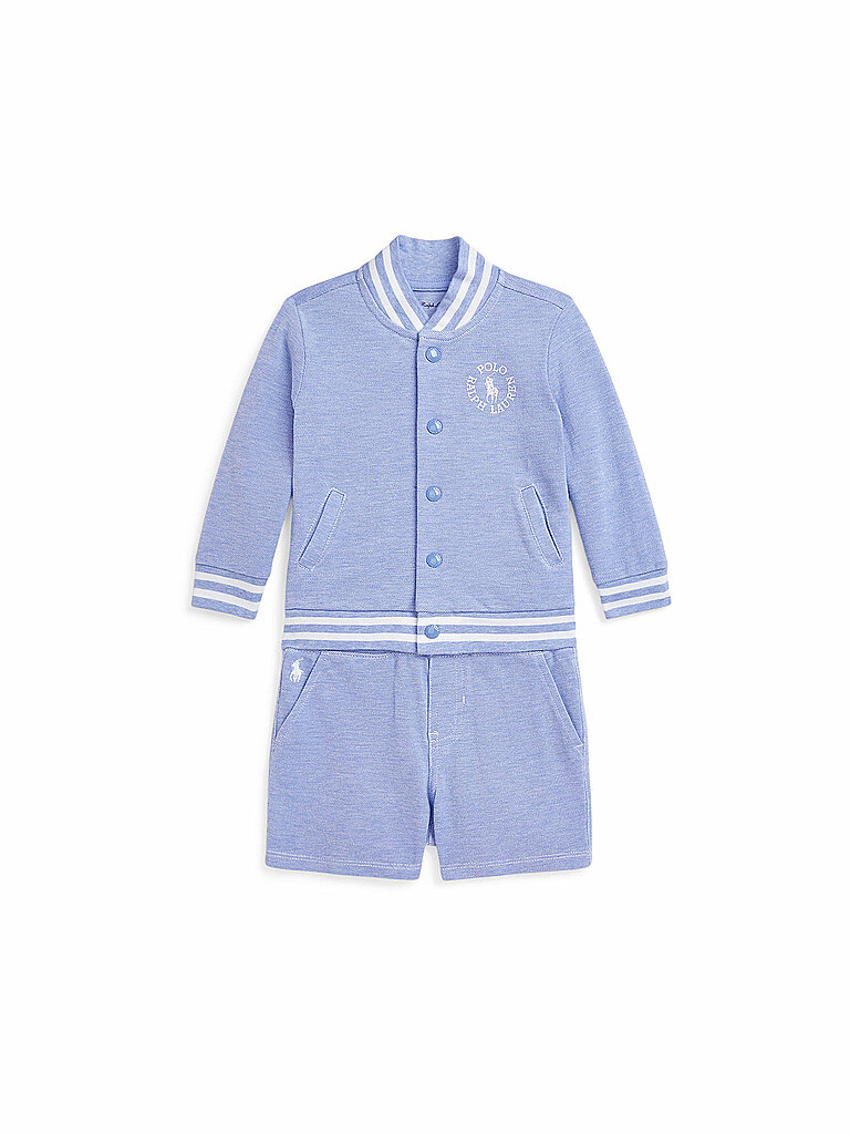 POLO RALPH LAUREN Baby Set 3-teilig T-Shirt, Jacke und Shorts blau | 62 von Polo Ralph Lauren