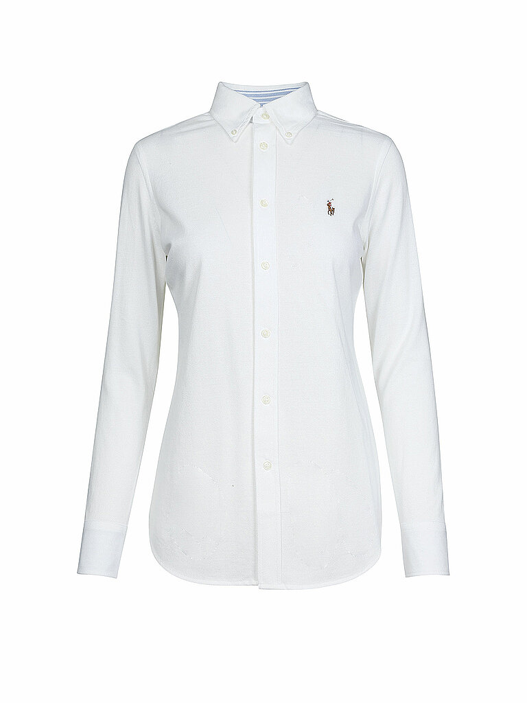 POLO RALPH LAUREN Bluse Skinny Fit HEIDI weiss | M von Polo Ralph Lauren