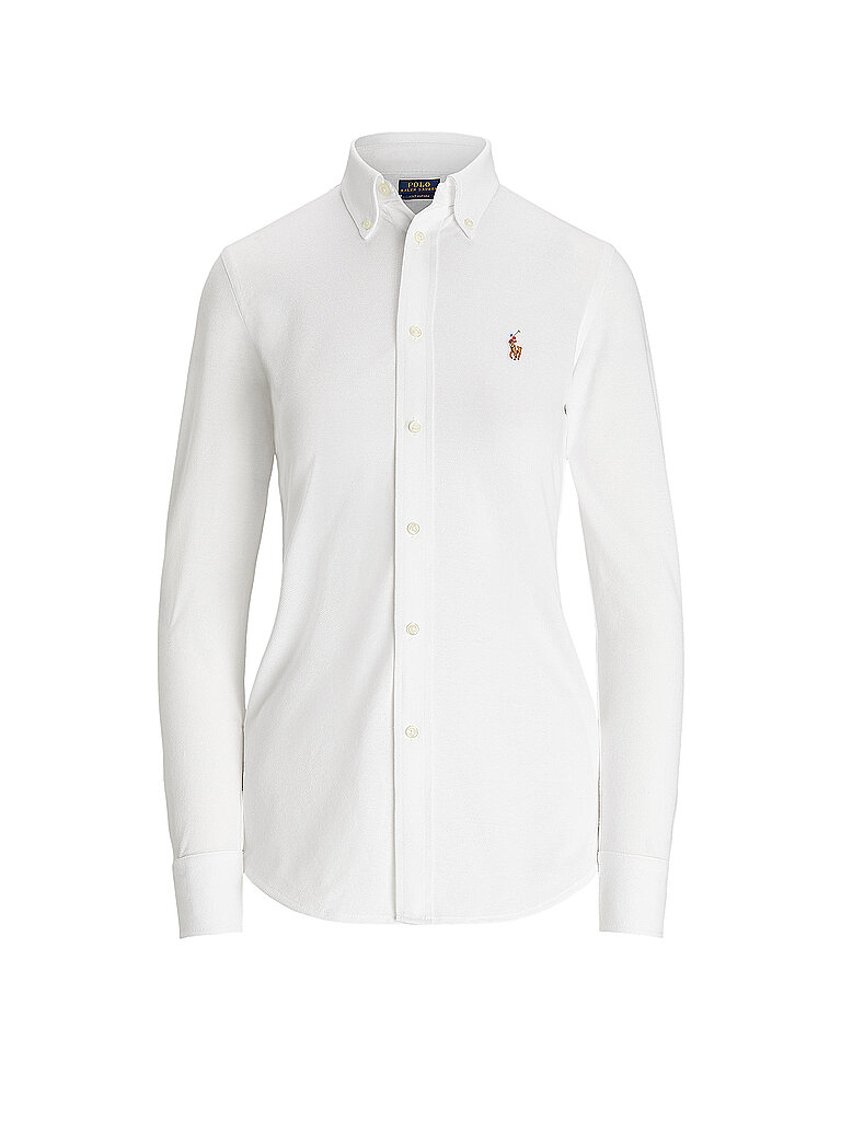 POLO RALPH LAUREN Bluse Skinny Fit HEIDI weiss | M von Polo Ralph Lauren