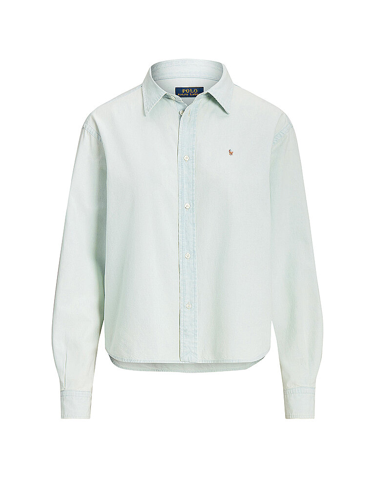 POLO RALPH LAUREN Bluse hellblau | L von Polo Ralph Lauren