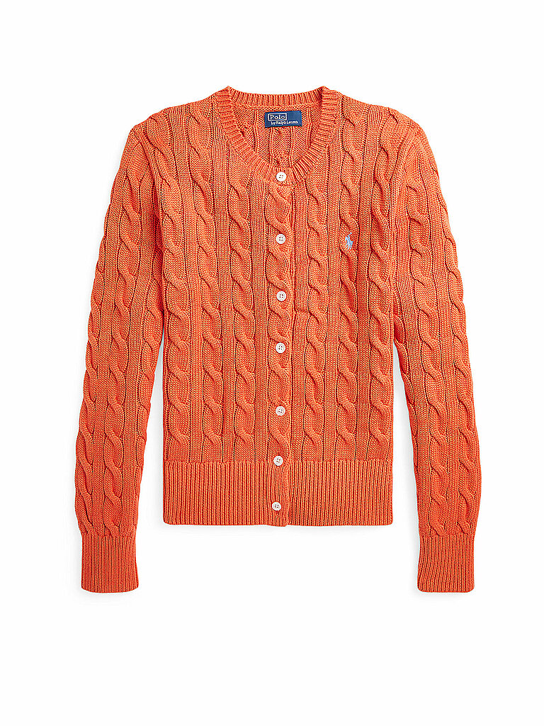 POLO RALPH LAUREN Cardigan Slim Fit orange | L von Polo Ralph Lauren