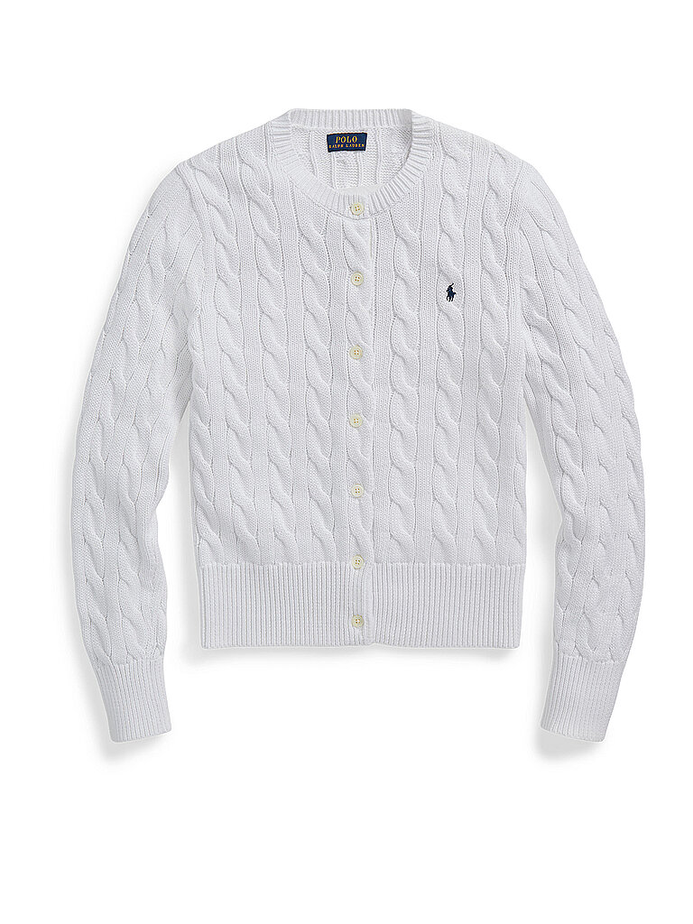 POLO RALPH LAUREN Cardigan Slim Fit weiss | L von Polo Ralph Lauren