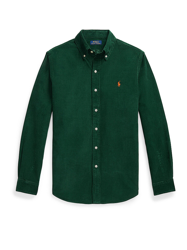 POLO RALPH LAUREN Cordhemd Slim Fit grün | XXL von Polo Ralph Lauren