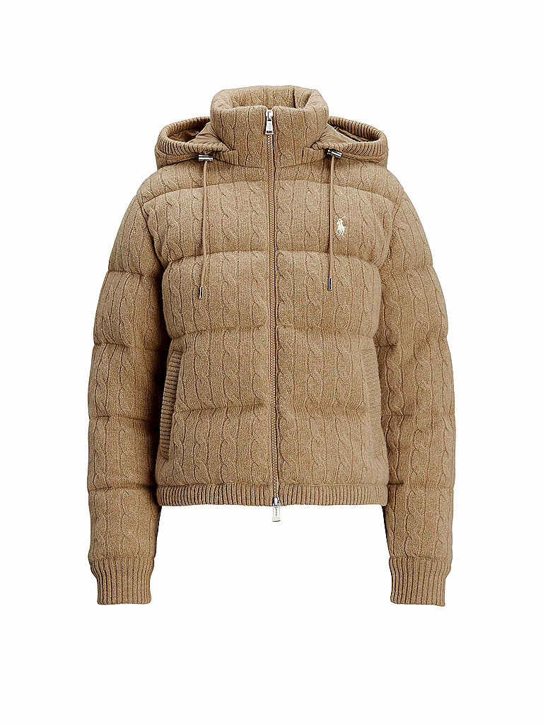 POLO RALPH LAUREN Daunensteppjacke beige | XXS von Polo Ralph Lauren