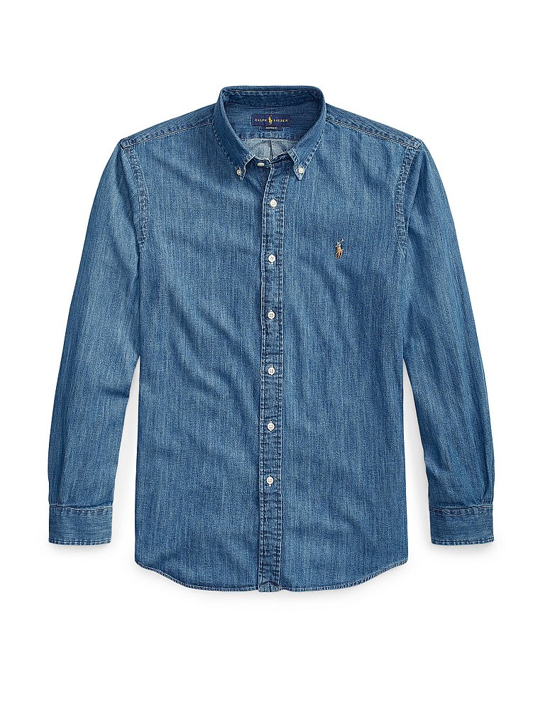 POLO RALPH LAUREN Hemd Custom Fit blau | L POLO RALPH LAUREN Hemd Custom Fit blau | L von Polo Ralph Lauren